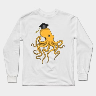 Octopus as Student with Diploma Long Sleeve T-Shirt